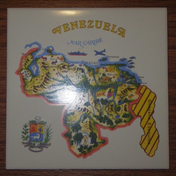 Venezuela Tile Trivet Hot Plate - Picture 1 of 2
